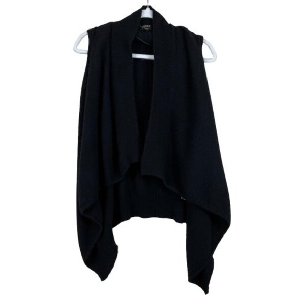 VTG Charter Club Cashmere Drape Front Old Money Vest Sz Medium - Picture 1 of 5